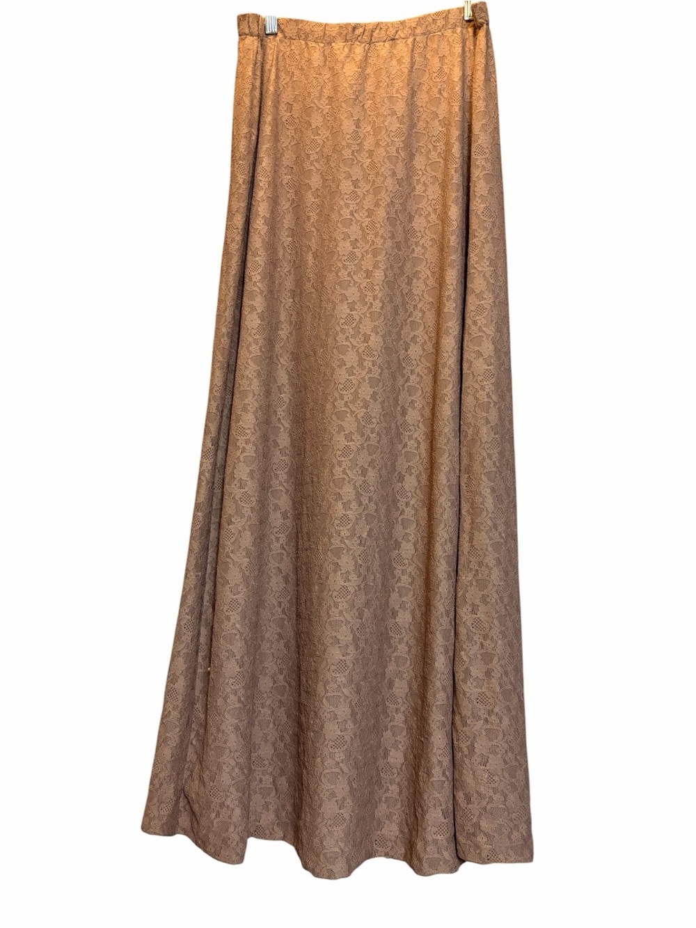 Free People Intimately Mocha Brown Floral Sheer Lace Maxi Half Slip Skirt Tall
